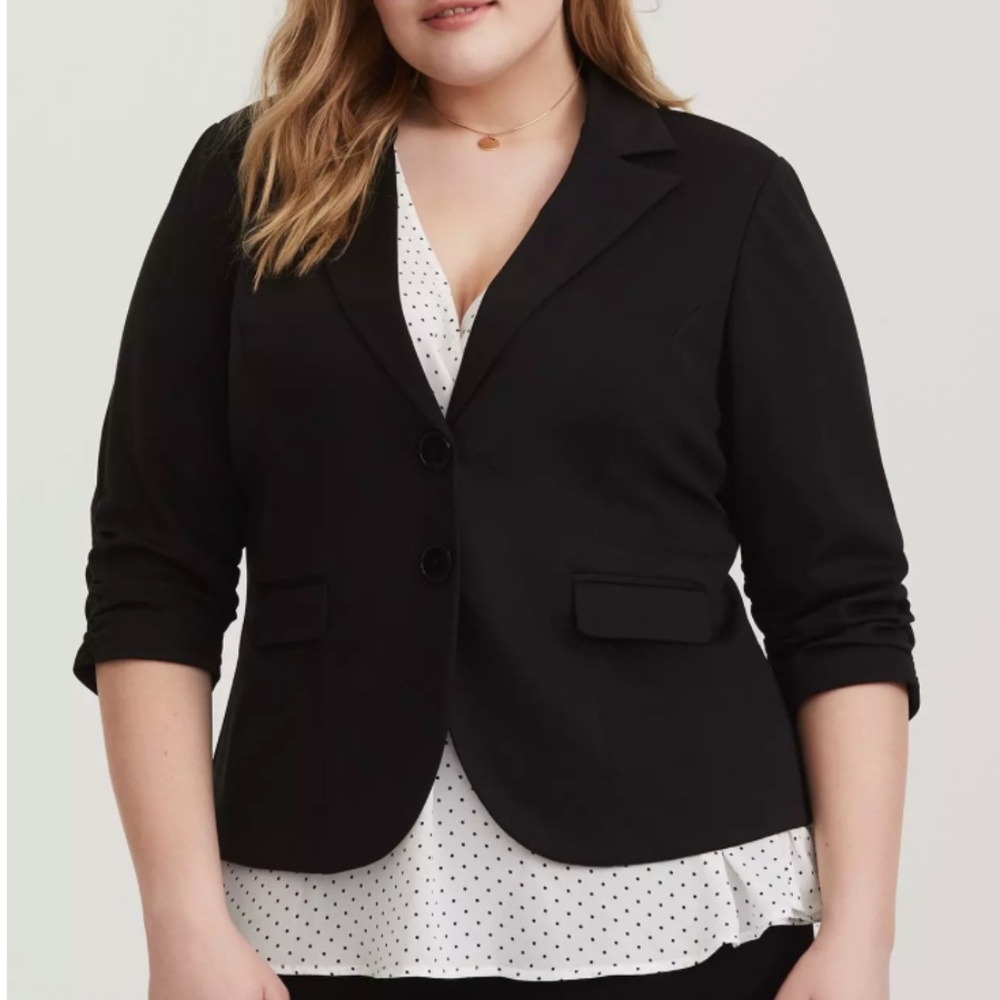 Torrid Studio Ponte Blazer - Black - 2X